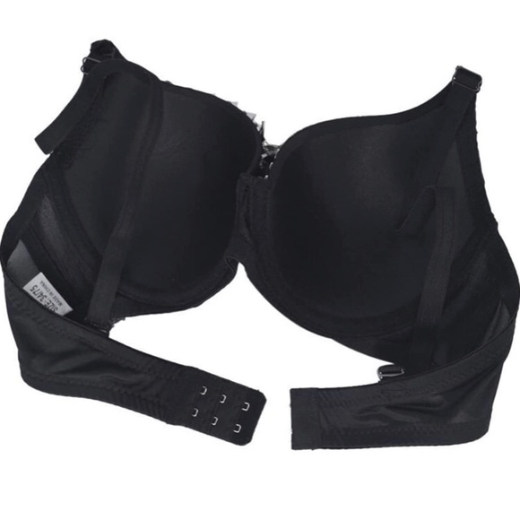 New 🖤 Womens Sexy Metallic Spike Studded Rivet Bra Punk Push Up Tops Lingerie - Picture 3 of 9